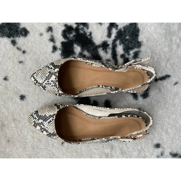 Snake print slingback mules, sz 8 - Picture 5 of 6